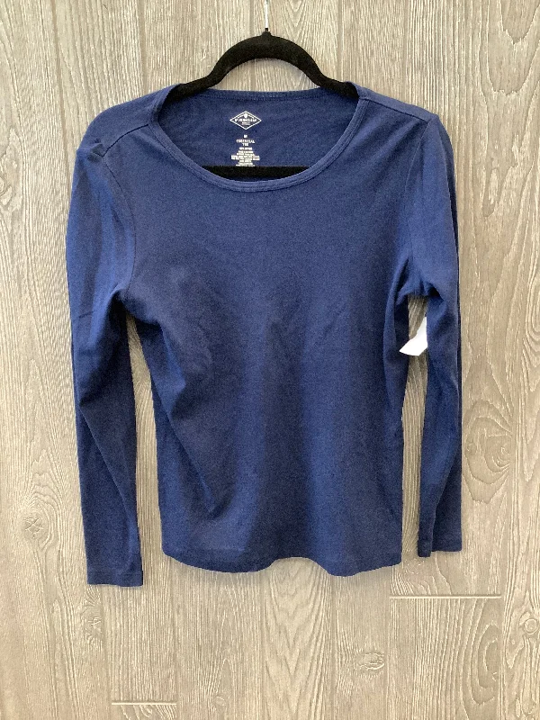 Top Long Sleeve Basic By St Johns Bay In Blue, Size: M