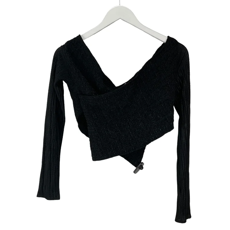 Top Long Sleeve By Mumu In Black, Size: M