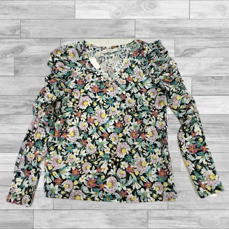 Top Long Sleeve By Loft In Multi-colored, Size: M