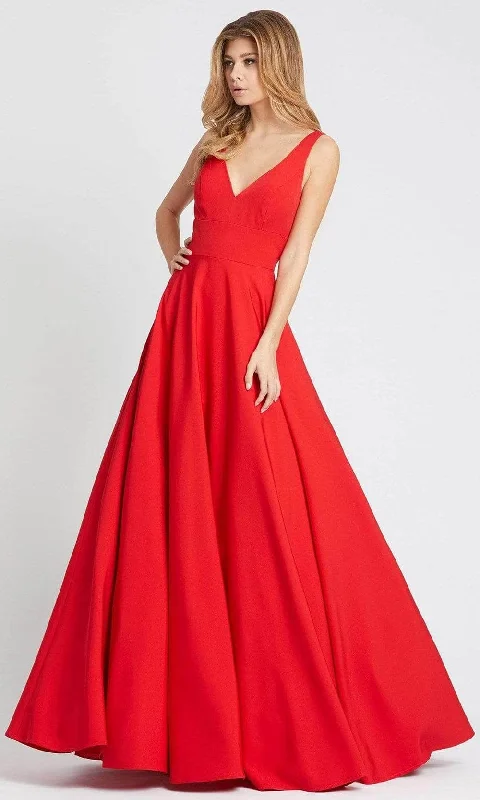 Ieena Duggal - 48924 V-Neck A-Line Evening Dress