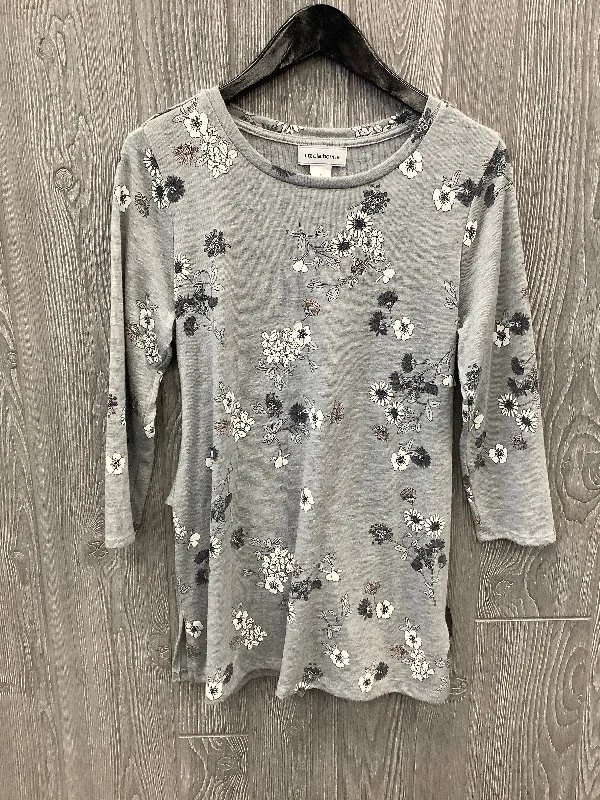 Top Long Sleeve By Liz Claiborne In Grey, Size: M