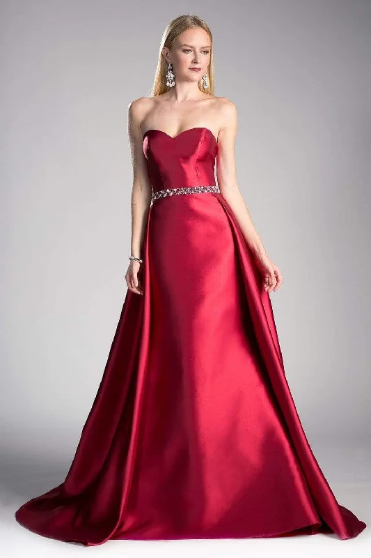 Ladivine 455 - Strapless Sweetheart Fit and Flare Evening Dress