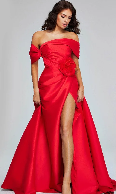 Jovani 40832 - Off Shoulder Evening Gown with Slit