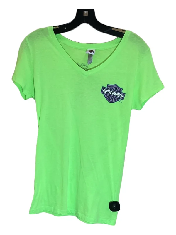 Top Short Sleeve By Harley Davidson In Green, Size: Xl