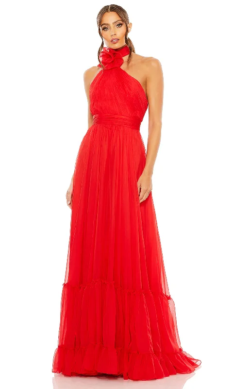 Mac Duggal A68209 - Sleeveless Rosette Evening Dress