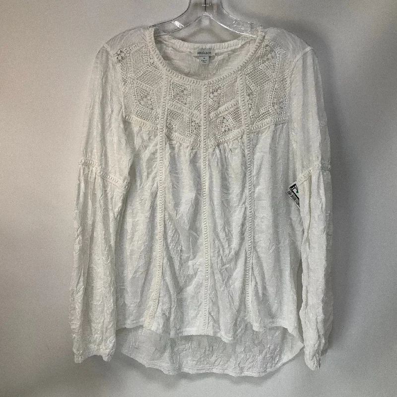 Top Long Sleeve By Sundance In White, Size: M