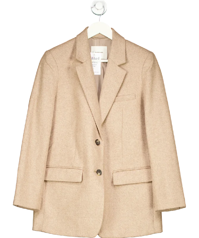 EVERLANE Beige Oversized Wool Blazer UK S