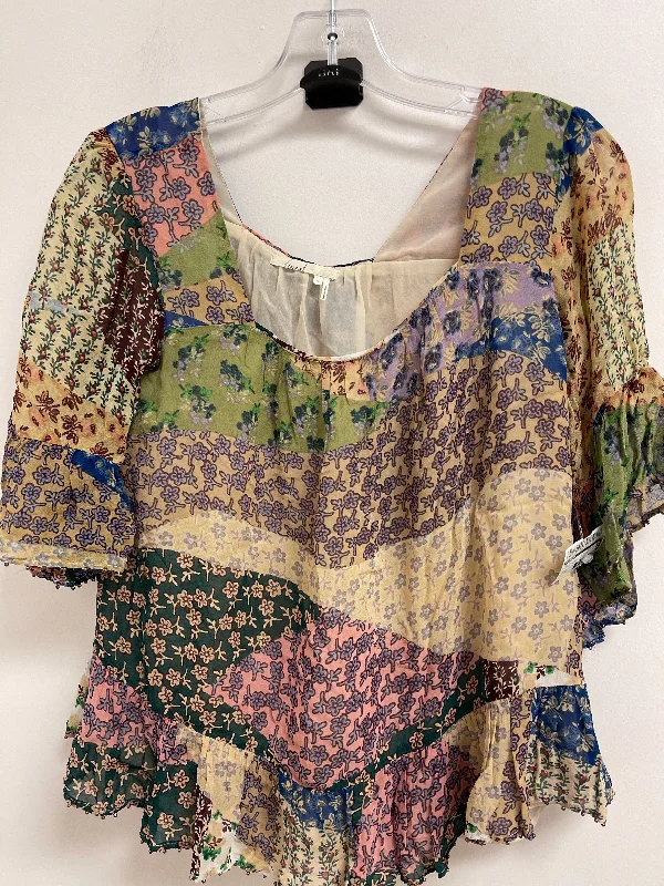 Top Long Sleeve By Floreat In Floral Print, Size: Xs