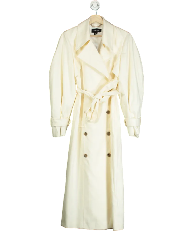 Karen Millen Cream Tailored Relaxed Belted Trench Coat UK 6