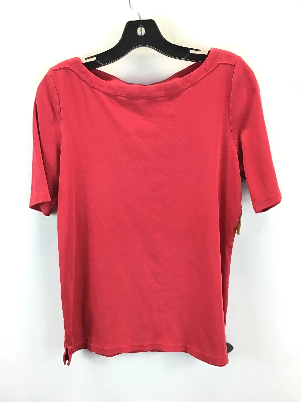 Top Short Sleeve By Talbots In Red, Size: L