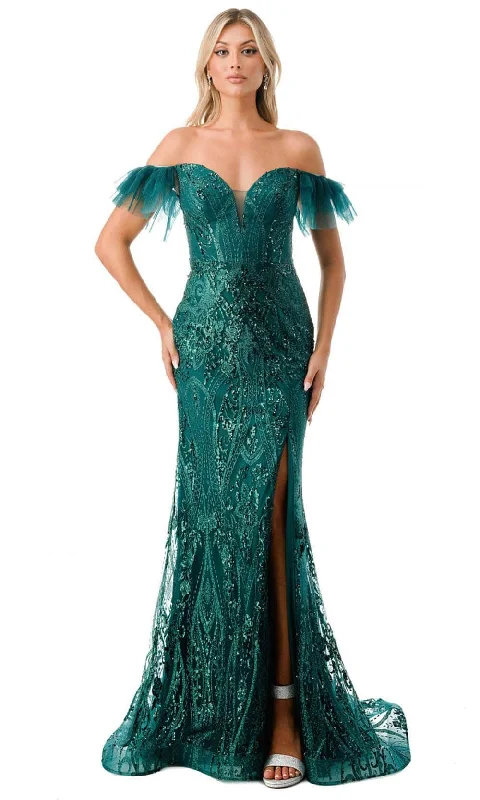 Trevi Collection L2786F - Embellished Evening Gown