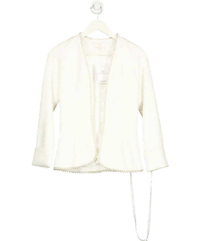 Aavelle White Pearl Trim Jacket UK XS