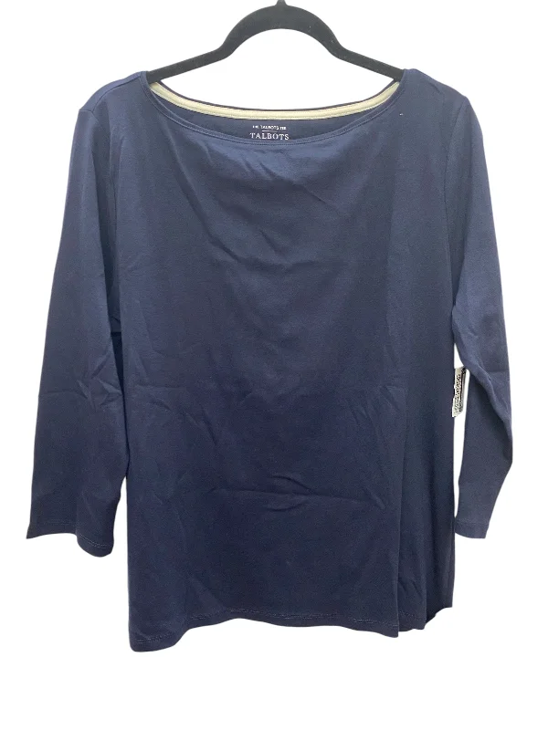 Top Long Sleeve Basic By Talbots In Navy, Size: Xl