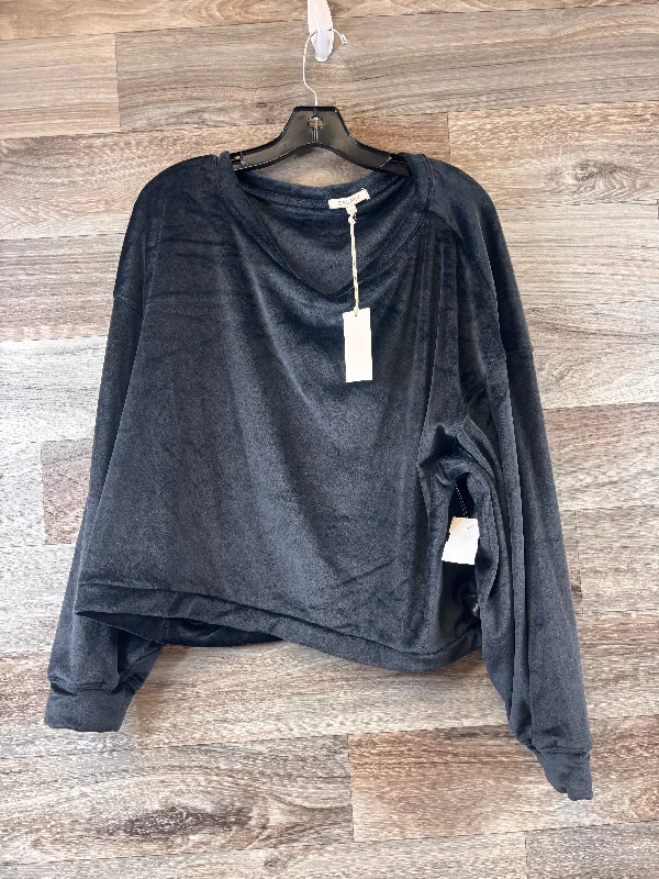 Top Long Sleeve By Z Supply In Black, Size: L