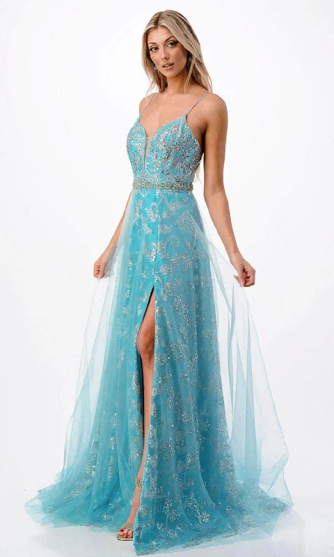 Trevi Collection P2203 - Beaded Evening Gown