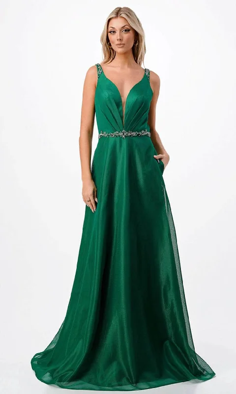 Trevi Collection P2115 - Embellished Tank Straps Evening Dress