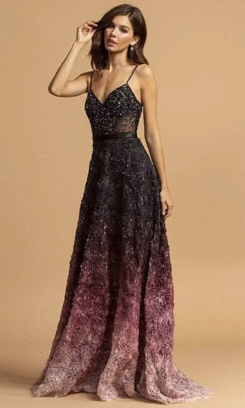 Trevi Collection L2224 - Ombre A-Line Evening Dress L2224