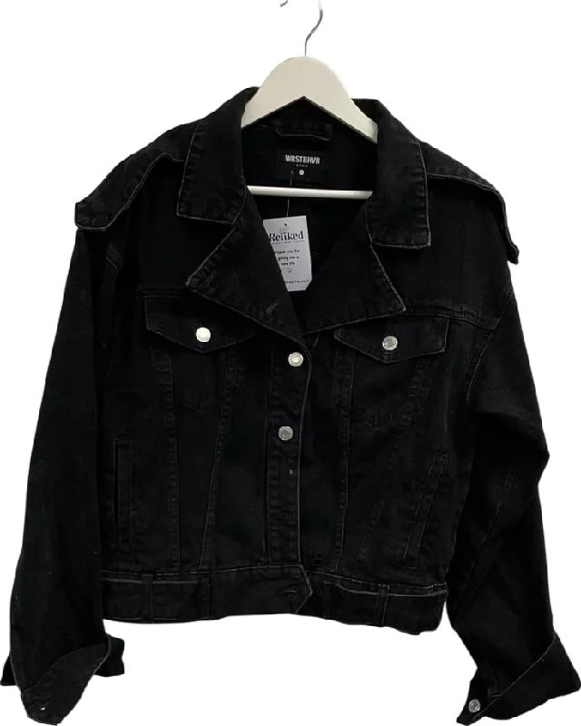 WRSTBHVR Black Frank Denim Jacket UK M