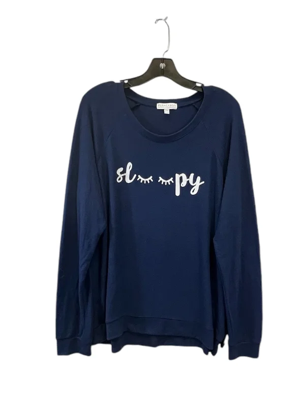 Top Long Sleeve By Clothes Mentor In Navy, Size: Xl