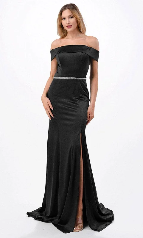 Trevi Collection D548 - Off Shoulder Evening Gown