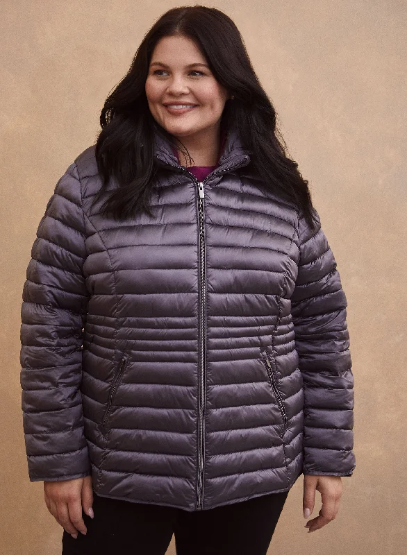 Packable Vegan Down Quilted Coat