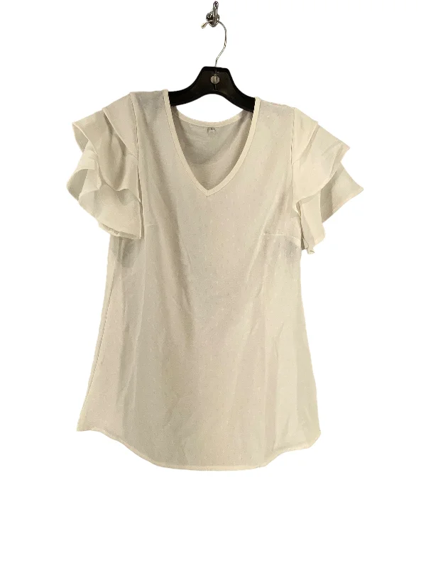 White Top Short Sleeve Clothes Mentor, Size S