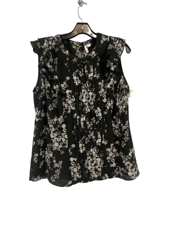 Black Top Short Sleeve Elle, Size L