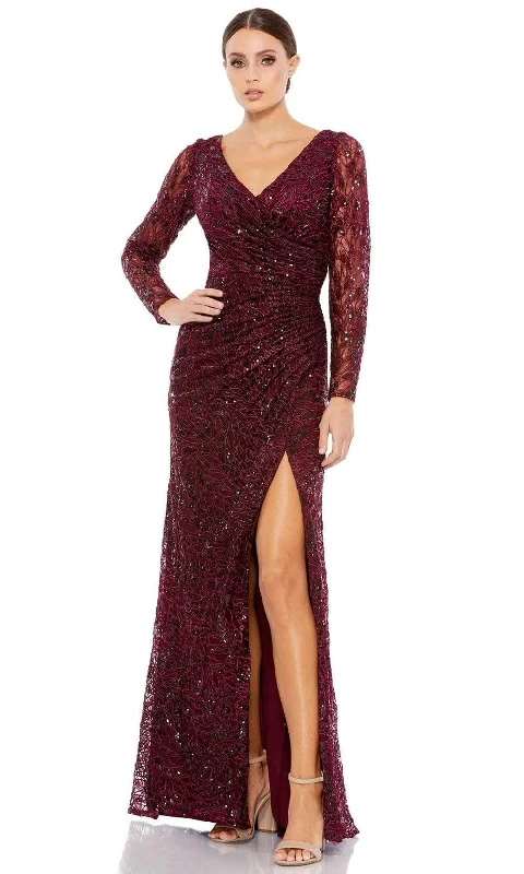 Mac Duggal - 12412 Sequin Lace V-Neck Evening Dress