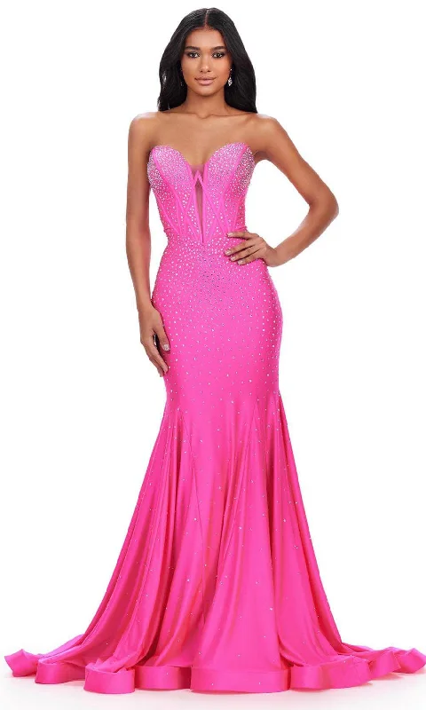 Ashley Lauren 11560 - Strapless Mermaid Evening Gown