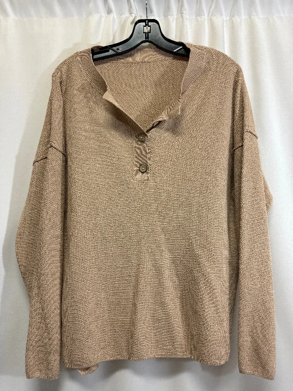 Top Long Sleeve By Clothes Mentor In Beige, Size: L