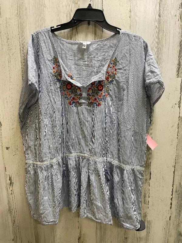 Top Short Sleeve By Sonoma In Blue, Size: 2x