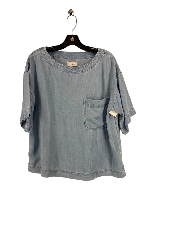 Top Short Sleeve By Lou And Grey In Blue Denim, Size: S