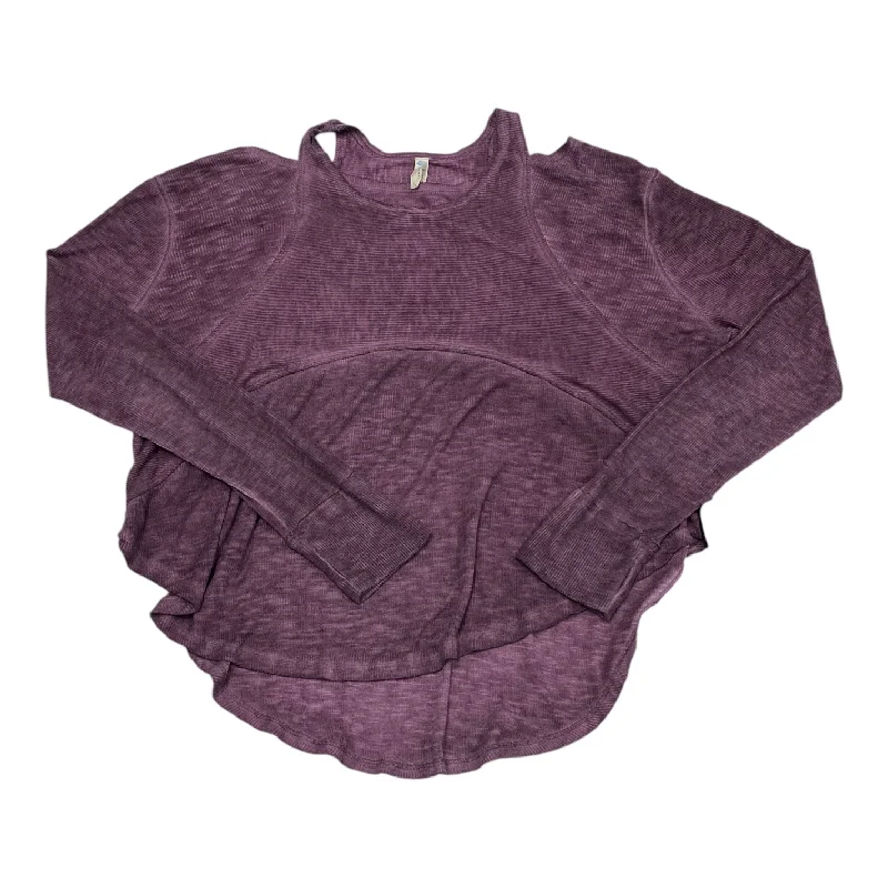 Top Long Sleeve By Free People In Purple, Size: S