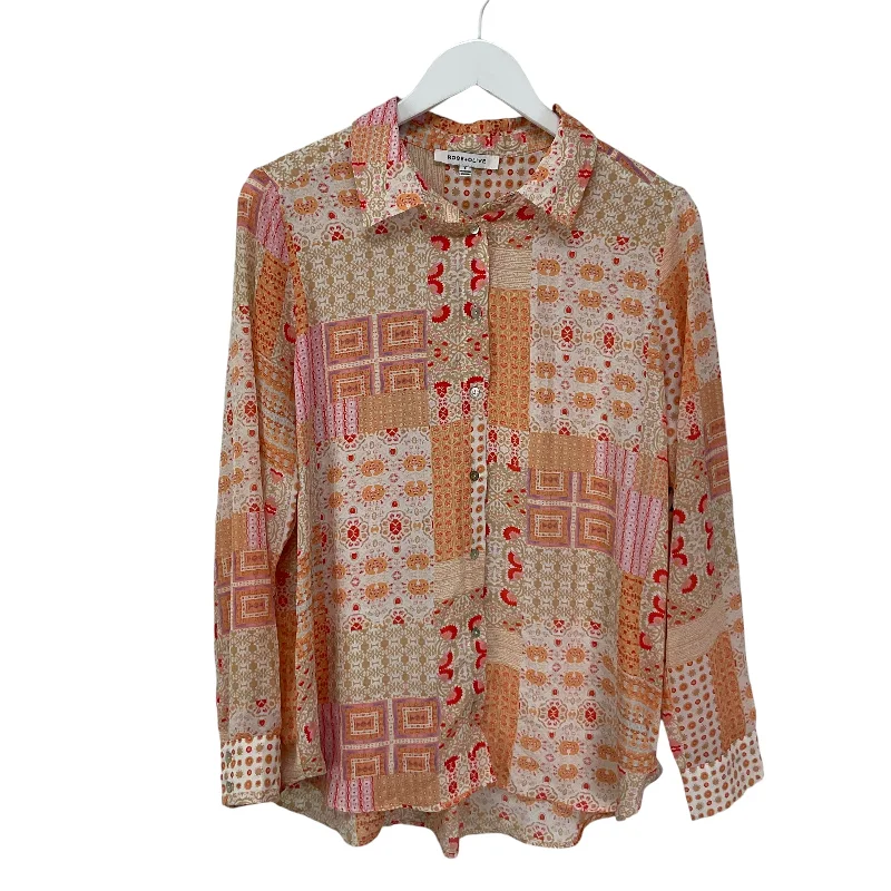 Top Long Sleeve By Rose And Olive In Orange, Size: L