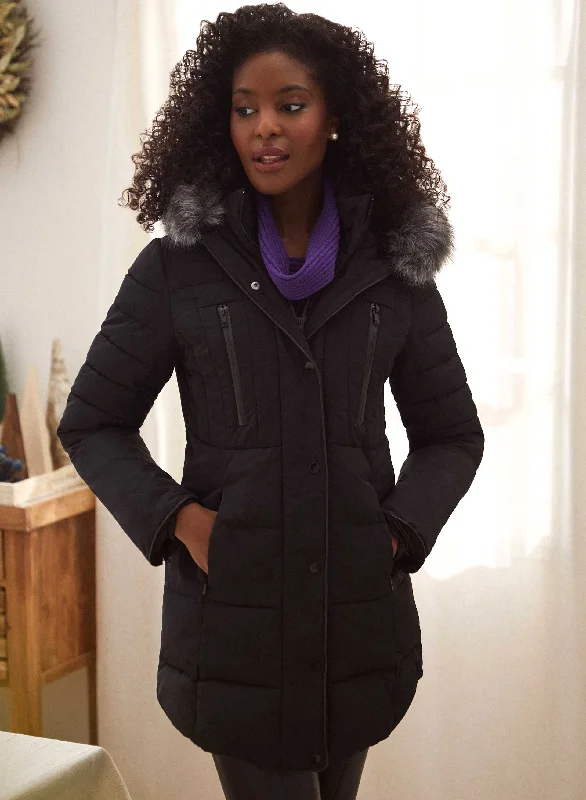 Quilted Recycled Vegan Down Coat