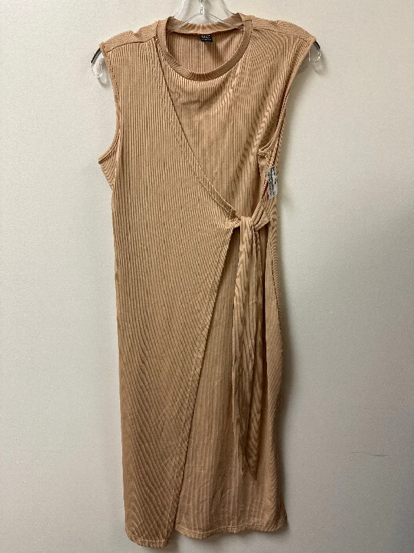 Dress Casual Maxi By Shein In Tan, Size: L