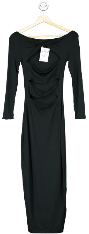 SER.O.YA Black Cutout Maxi Dress UK XS