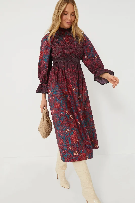 Merlot Lasa Aurnia Midi Dress