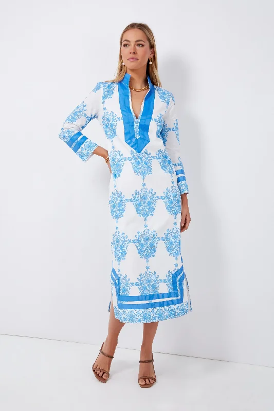 Painted Block Print Classic Tunic Midi Dress