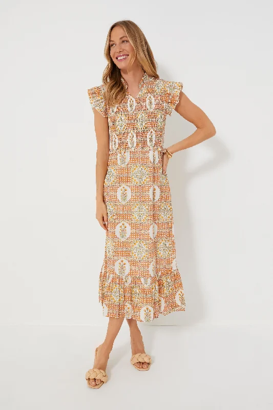 Floral Medallion Blakely Midi Dress