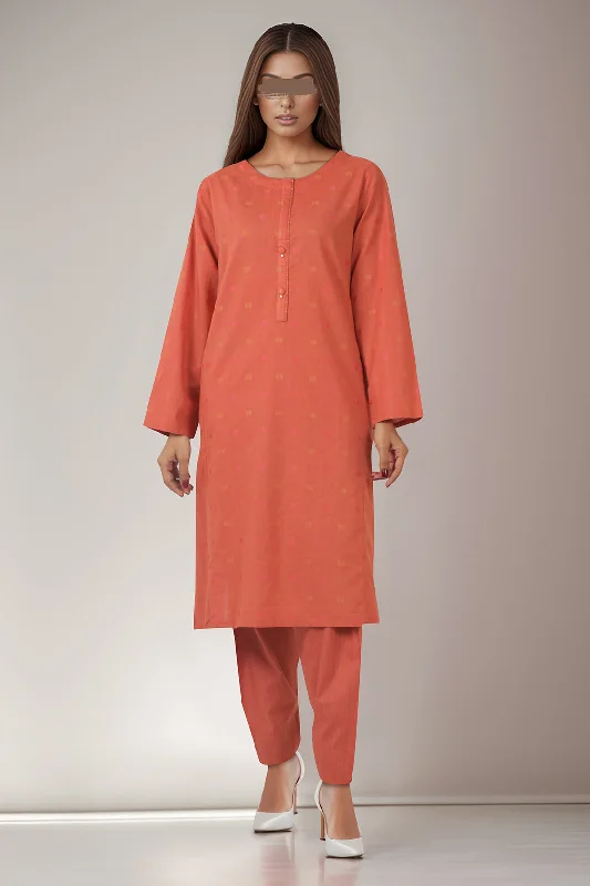 Cotton Jacquard Stitched 2 Piece (Shirt/Trouser)