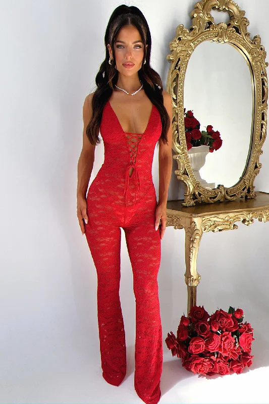 Alfonzo Jumpsuit - Red