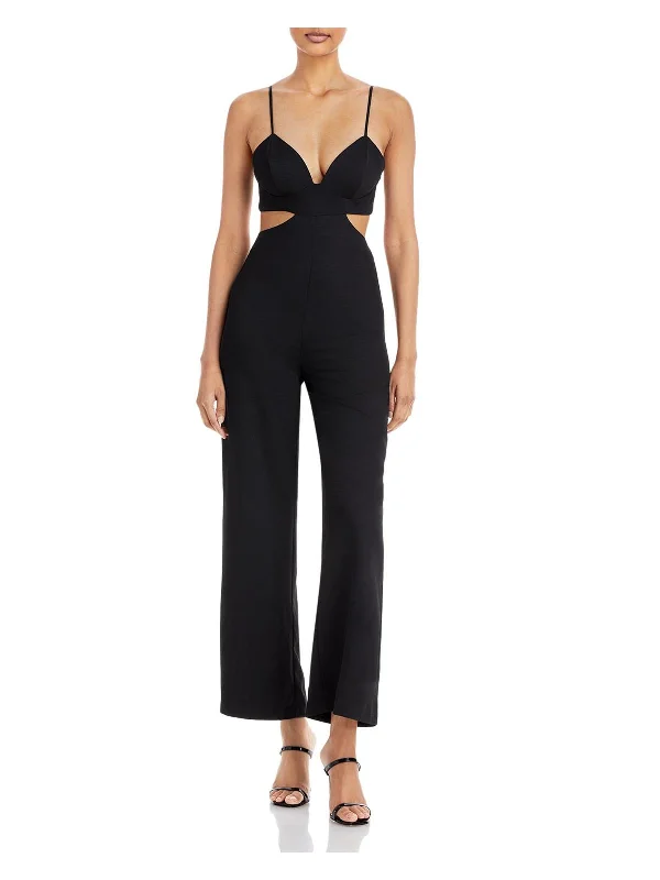 Womens Cut-Out Wide Leg Jumpsuit