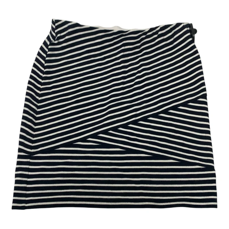 Skirt Mini & Short By Loft In Blue & White, Size: Xs